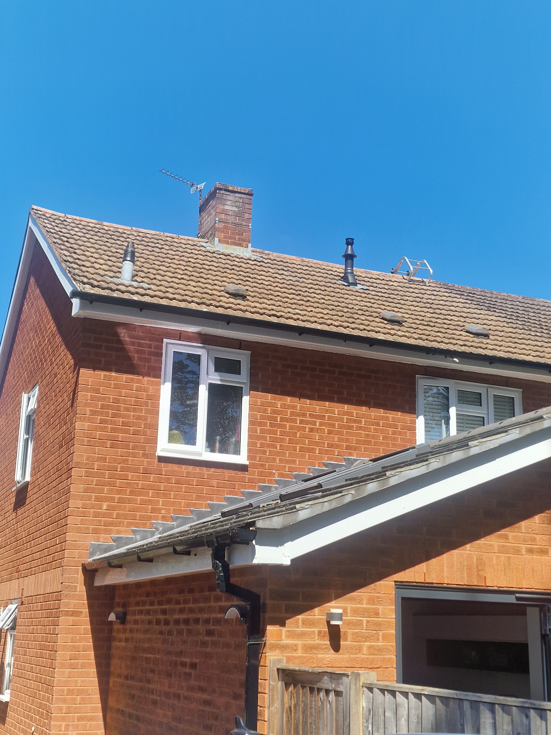 Clean roof after moss removal in Newbury, Berkshire